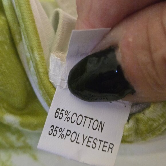 Spring Green White Cotton Blend Adjustable Strap Pocket Jumpsuit Size 2XL - Picture 7 of 7